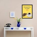 JaipurCrafts Premium Motivational Coffee Quote Photo Frame for Wall, Office, Study Room Decoration Poster Framed Without Glass, Size - 14 x 11 INCH - Fast Shipping to USA & Canada - Image 3