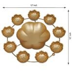 Webelkart Premium 9 Lotus Diya Shape urli Bowl for Home and Pooja Decorations| Urli tealight Candle Holder for Home and Office Decor| Lotus Urli Bowls (12 Inches,Gold)- Diwali Candle Holder - Fast Shipping to USA & Canada - Image 4