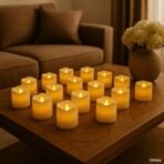 Xtore Votive Smooth Electric Flameless Candles | Perfect for Home DECOR, mandir, Date Nights Gifting - (Pack of 16) - Fast Shipping to USA & Canada - Image 2