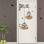 Xtore Beautiful Bird Cage Vinyl Wall Sticker (Large Size, Multicolour), Pack of 1 - Fast Shipping to USA & Canada - Image 4