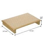 Webelkart Wooden Brass Fitted Golden Rajwadi Chowki/Patla/Pooja Chowki for Home and Puja Decor- 12X 9 inches(Size-1) - Fast Shipping to USA & Canada - Image 3