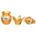 Webelkart Premium Plated Pooja Kalash with Coconut for Pooja Decor with Red Velvet Box/Swastik Kalash for Puja Temple Home Decorative Item/Diwali Gift Item/mangal Kalash (Gold) - Fast Shipping to USA & Canada - Image 4
