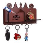 Sehaz Artworks Key Holder for Home | Key Hanger | Key Stand | Key Holders for Wall (7 Hooks, MDF Brown) - Fast Shipping to USA & Canada - Image 3