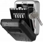 Xtore Outdoor Security Wall Mounted Key Storage Box | 4-Digit Password Key Box (Grey & Black Color) - Fast Shipping to USA & Canada - Image 2