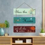 Webelkart Decorative Bless This Home Wall Hanging Wooden Art Decoration Item For Living Room | Wall Art For Hall | Mdf Wall Sculpture, 14.96 Inch - Fast Shipping to USA & Canada - Image 4