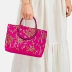 Xtore Beautiful Handmade Purse with Golden Work for Women (Pack of 1, Megenta) - Fast Shipping to USA & Canada - Image 5