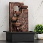 Global Grabbers Polyresin Table Top Indoor Outdoor Water Fall Fountain with LED Lights Home Decor Decoration Gift Gifting Items-A_COP-SF31 - Fast Shipping to USA, Canada & India - Image 2