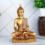 Global Grabbers New Sitting Buddha Statue showpiece Idol Home Decor Items for Living Room and Gifts (Golden 4) - Fast Shipping to USA, Canada & India - Image 4
