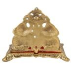 JaipurCrafts Cast Iron Handcrafted Krishna Ladoo Gopal Sihasan (Gold_10 x 8 x 18 cm) - Fast Shipping to USA & Canada - Image 4