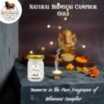 Original Natural Plant Based Bhimseni Mangal Gold Camphor Orgenic Solid Kapoor for Kapur Dani, Puja, Havan, Arati, Air Freshener Pack in Premium Glass Bottle (25gm Pack of 1) - Fast Shipping to USA & Canada - Image 4