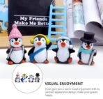VRB Dec 1 Set Miniature Showpiece Set for Home Decor, car Dashboard,Valentine,Living Room,Gifts Figurines,Cake Decoration Items,Figurines for Home Decor. ((4 Pcs Snow Penguin)) - Fast Shipping to USA & Canada - Image 4