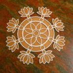 Craftvatika Rangoli Design for Diwali Decoration Item for Home and Diwali Gifts - 11.3 Inch Rangoli Stencils for Office & Living Room, Hall Diwali Festival Item (Lotus Design 11.3 Inch) - Fast Shipping to USA & Canada - Image 4