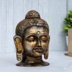 Global Grabbers New face Head Buddha Statue showpiece Idol Home Decor Items for Living Room and Gifts (Antique Orange) - Fast Shipping to USA, Canada & India - Image 5