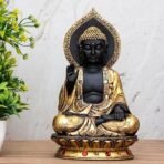 Global Grabbers New Sitting Buddha Statue showpiece Idol Home Decor Items for Living Room and Gifts (Black Golden) - Fast Shipping to USA, Canada & India - Image 2