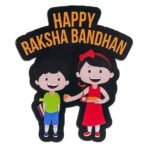 Webelkart Premium 3 Designer Stone Rakhi for Brother and Bhabhi with Fridge Magnet,Rakhi for Brother Sister, Raksha Bandhan Gift Pack with Greeting Card and Roli Chawal - Fast Shipping to USA & Canada - Image 3
