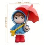 VRB Dec 4 Pcs Miniature Showpiece Set for Home Decor,Car Dashboard,Valentine,Living Room,Gifts Figurines,Cake Decoration Items,Figurines for Home Decor. (4 Pcs Open Umbrella Miniature) - Fast Shipping to USA & Canada - Image 3