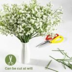 VRB Dec 20 Pcs Artificial Baby's Breath Flower Bunch,Gypsophila Bouquets Flower Sticks for Vase,Flowers for Vases, Decoration Items for Living Room,Home Decor,Chritmas (20 Pcs - White Gypsophila) - Fast Shipping to USA & Canada - Image 4