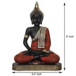 JaipurCrafts Premium Meditating Sitting Gautam Buddha Idol Statue Showpiece for Home/Office Decor/Living Room Decorations | Home Decoration Item| Diwali Corporate Gifts (9 Inches, Plastic) - Fast Shipping to USA & Canada - Image 4