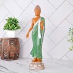 Global Grabbers New Standing Buddha Statue showpiece Idol Home Decor Items for Living Room and Gifts (Green Brown) - Fast Shipping to USA, Canada & India - Image 3