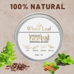 White Leaf Tobacco & Nicotine Free Smoking Mixture With 100% Natural Herbal Smoking Blend (makes 40 rolls) Tobacco Alternatives, Herbal Smoking Mix 1 Pack 30gm - Fast Shipping to USA & Canada - Image 2