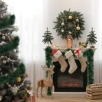 VRB Dec 6 Pcs Christmas 6Ft Tinsel Garland Xmas Tree Decorations Christmas Tree Home Wedding Decoration for New Year Party Indoor/Outdoor Home Decor (Dark Green - 6 Pcs), 10 Cm - Fast Shipping to USA & Canada - Image 4