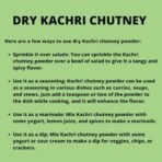 Indiana Organic kachri chutney powder 150 gram | Authentic Rajasthan dry kachari chutney powder | Homemade | Freshly Ground Packed On Order - Fast Shipping to USA & Canada - Image 4