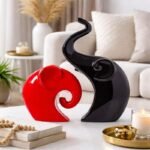 CraftVatika Home Decor, Home Decoration Item for Living Room, Elephant Pair Showpiece for Hall, Drawing Room,Valentine,Housewarming,Wedding,Birthday Gifts, Home Office Desk Wall Shelf Decor Items - Fast Shipping to USA & Canada