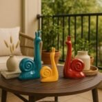 Xtore Modern Lucky Snail Family Ceramic Statues for Home Decor (Pack of 3, Multi-Coloured) - Fast Shipping to USA & Canada - Image 3