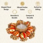 Sehaz Artworks Festive Decor | Golden Diwali Diyas for Home Decorations | Diya with Tealight | Diwali Decoration for Home | Diya for Pooja | Pooja Decoration Items - Pack of 5 - Fast Shipping to USA & Canada - Image 2