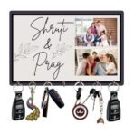 Webelkart Premium Customised Name with Image Upload Wood Key Holder, Personalised Key Holder for Home,Gift Items for Home Decor (12 x 10, 7 Hooks) - Fast Shipping to USA & Canada - Image 5