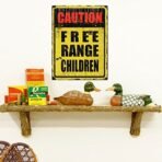 Sehaz Artworks Home Decor Items | living Room Decorative Items | Wall Decor | Room Decor | FreeRangeChildren' Rust Looks Wall Sign for Wall Decoration Tin Sign (MDF, 30 cm x 20 cm x 0.3 cm) - Fast Shipping to USA & Canada - Image 2