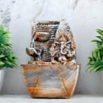 Global Grabbers Polyresin Table Top Indoor Outdoor Water Fall Fountain with LED Lights Home Decor Decoration Gift Gifting Items-A_ORG-SF22 - Fast Shipping to USA, Canada & India - Image 2