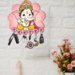 Webelkart Premium Printed Wooden Cute Ganesha Key Holder for Home/Office Decor, Key Hanger for Wall Decor. (10" Inches) - Fast Shipping to USA & Canada - Image 2
