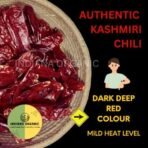 Indiana organic Kashmiri Red Chilli Whole Stemless | sabut kashmiri lal mirch whole | Deep Red Colour, Mild Flavor - 400 Gram - Fast Shipping to USA & Canada - Image 2