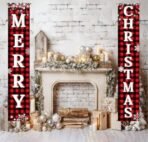 VRB Dec 1 Set Door Banner,Backdrop for Decorations,door Cloth,Merry Christmas,Wall Banner for Christmas Xmas (Design 2 Door Banner) - Fast Shipping to USA & Canada - Image 4