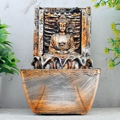 5199X3yWY7L-1.jpg Global Grabbers Polyresin Table Top Indoor Outdoor Water Fall Fountain with LED Lights Home Decor Decoration Gift Gifting Items-A_ORG-SF30 - Fast Shipping to USA, Canada & India - Image 1