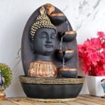 Global Grabbers Polyresin Table Top Indoor Outdoor Water Fall Fountain with LED Lights Home Decor Decoration Gift Gifting Items-GOL_BRO-B5-(000) - Fast Shipping to USA, Canada & India - Image 2