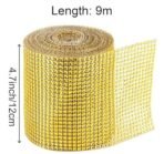 VRB Dec 9 Mtrs Artificial Pearls Bead Moti Pearls Bead Lace for Jewellery Making, Lace for Decoration,Resin Art, Crafting, Scrap Booking and Embroidery DIY Craft (24 Line Golden - 9 Mtr - 1 Pack) - Fast Shipping to USA & Canada - Image 2