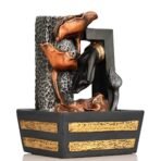 Global Grabbers Polyresin Table Top Indoor Outdoor Water Fall Fountain with LED Lights Home Decor Decoration Gift Gifting Items-GOL_BLK-S5-(000) - Fast Shipping to USA, Canada & India - Image 4