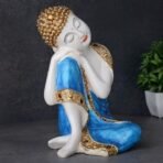 Global Grabbers New Buddha Statue showpiece Idol Home Decor Items for Living Room and Gifts (BLU_WT/GL-DB5) - Fast Shipping to USA, Canada & India - Image 4