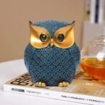 Xtore Modern Classy Lucky Owl Resin Art Figure Showpiece (Blue), 1 Piece - Fast Shipping to USA & Canada - Image 3