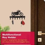 Sehaz Artworks Key Holder for Home Decor Stylish | Key Hanger for Wall | Key Chain Holders | Key Stand (7 Hooks, Bike Black) - Fast Shipping to USA & Canada - Image 5
