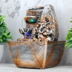 Global Grabbers Polyresin Table Top Indoor Outdoor Water Fall Fountain with LED Lights Home Decor Decoration Gift Gifting Items-A_ORG-SF22 - Fast Shipping to USA, Canada & India - Image 3