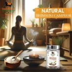 Lab Tested Natural Bhimseni Mangal Gold Camphor | 100% Pure Organic Solid Kapoor for Electric Diffuser, Pooja, Havan, Aarti, Aromatherapy | Premium Glass Jar (125gm Pack of 3) - Fast Shipping to USA & Canada - Image 4