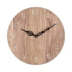 Sehaz Artworks Small-Numbers Manufactured Wood 10inch Designer Wall Clock for Home and Kitchen - WoodTexture - Fast Shipping to USA & Canada - Image 2