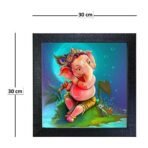 Sehaz Artworks Wall Painting for Living Room | Wall Art | Ganesha Wall Hanging | Painting for Wall Decoration - 12 Inches X 12 Inches with Photo Frame - Fast Shipping to USA & Canada - Image 4