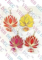 VRB Dec Acrylic TM Pack of 6 Pcs Lotus Hangings for Decoration | Pooja Room Temple | Diwali | Wedding & All Festival | Pink - Fast Shipping to USA & Canada - Image 4