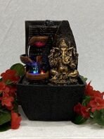 Global Grabbers Polyresin Table Top Indoor Outdoor Water Fall Fountain with LED Lights Home Decor Decoration Gift Gifting Items-GOL_BRO-SF22-(000) - Fast Shipping to USA, Canada & India - Image 2