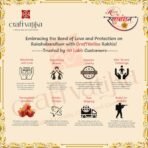 CraftVatika Designer Rakhi Set for Brother Bhaiya Bhabhi | Peacock Rakhi for Bhaiya Bhabhi Raksha Bandhan Couple Set of 2 with Fridge Magnet Gift, Rakshabandhan Greeting Card, Tilak Set,Home Decor - Fast Shipping to USA & Canada - Image 4