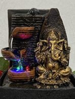 Global Grabbers Polyresin Table Top Indoor Outdoor Water Fall Fountain with LED Lights Home Decor Decoration Gift Gifting Items-GOL_BRO-SF22-(111) - Fast Shipping to USA, Canada & India - Image 2